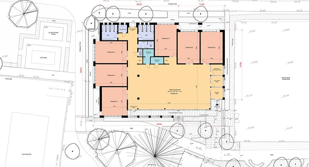 Proposed layout plan of Edge Grove School, Lower School Apthorp Building designed by LSH Architects