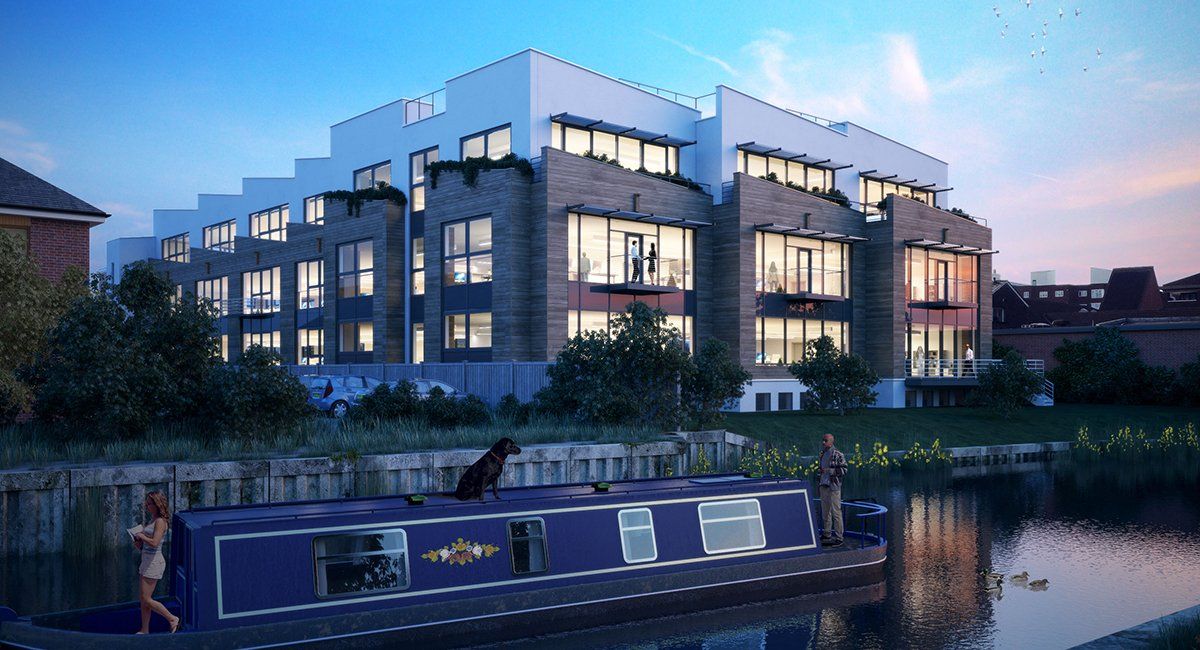 Riverworks offices in Guildford designed by Lyons Sleeman Hoare Architects