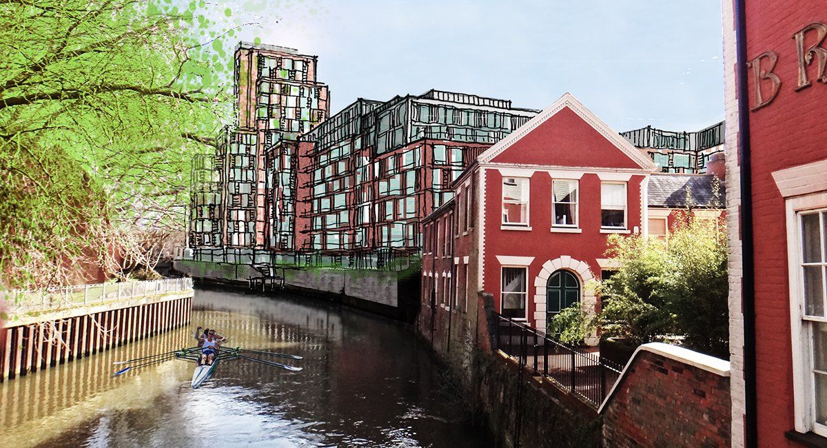 Dukes Wharf Norwich LSH are Architects and masterplanner for a major urban renewal fronting the River Wensum