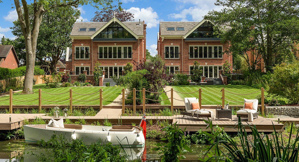 Two 6 bed family homes in Weybridge backing onto the River Wey designed by LSH Architects