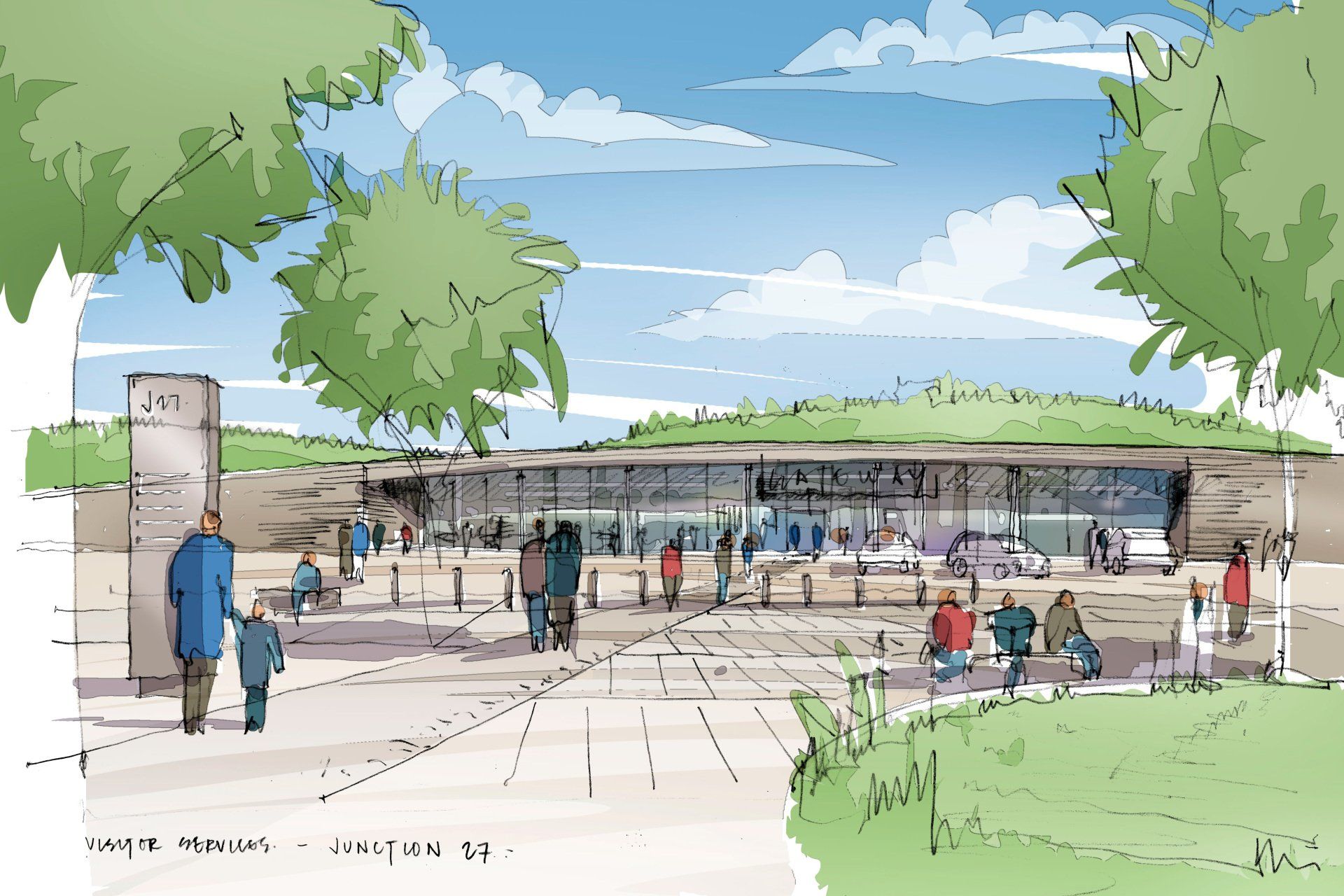 Masterplan concept sketch for Eden Westwood Tiverton by LSH Architects