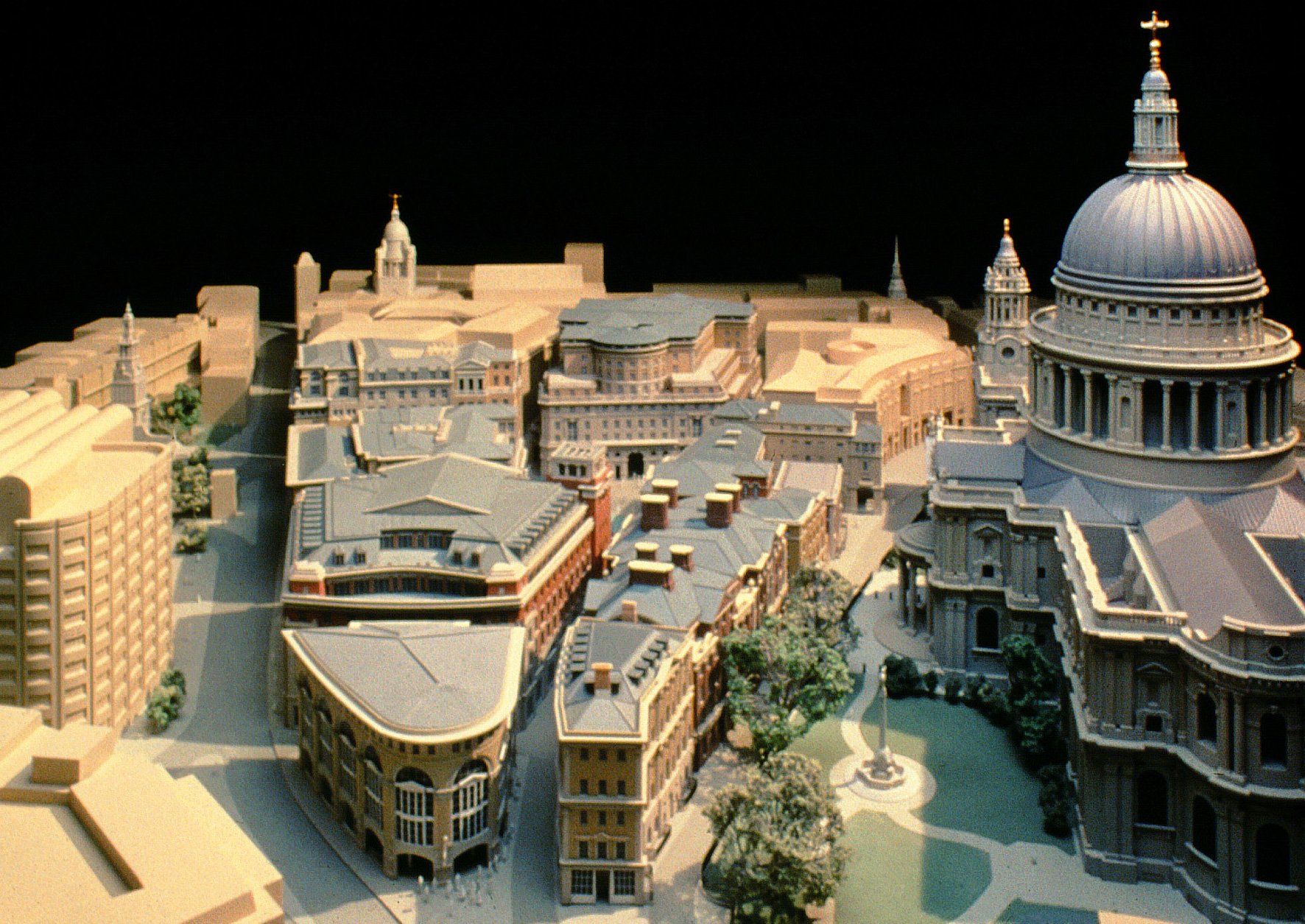Model of proposals for Paternoster Square, London by LSH Architects
