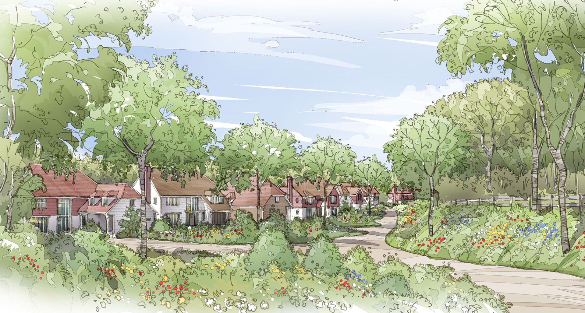 New build luxury residential designed by Lyons Sleeman Hoare Architects at Wadhurst College