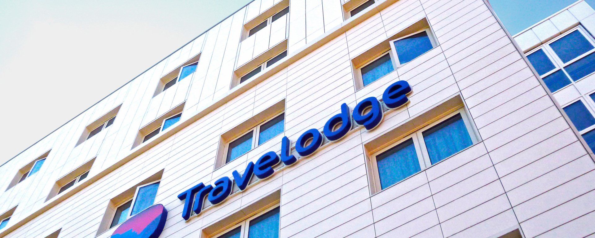 Exterior detail of one of a number of Travelodge hotels completed by LSH 