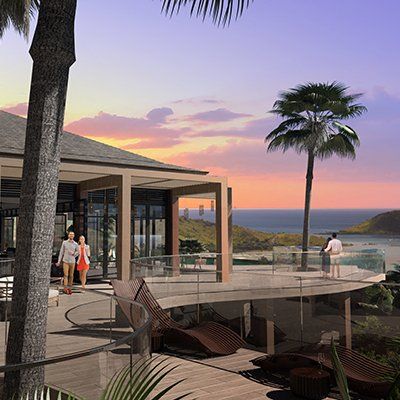 Boutique-hotel residential resort located in stunning position in the Leeward Islands designed by LSH Architects