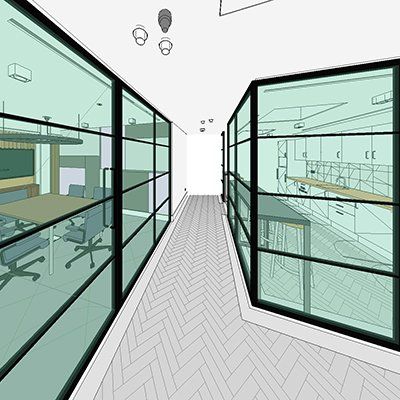 3D modelling of new workspace for Value Retail at Bicester Village by LSH Architects