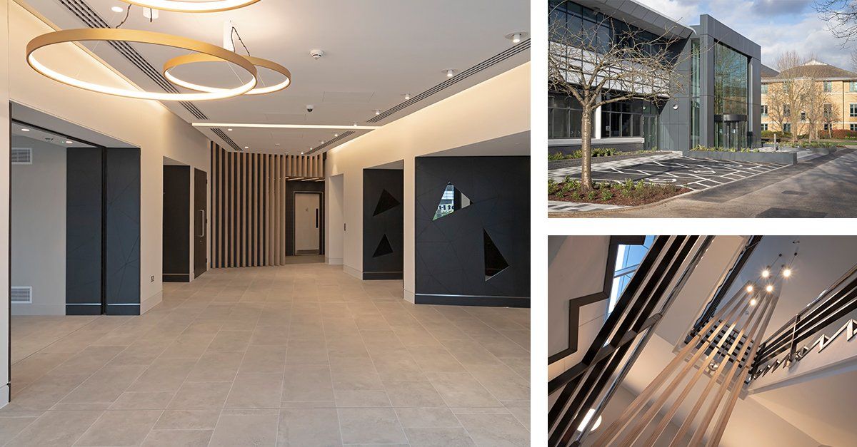 Reception Stair Core and New Entrance Office Watchmoor Park Camberley Surrey