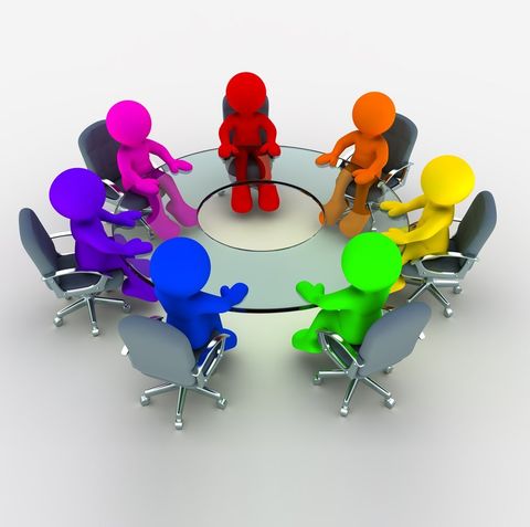 2D graphic of conference