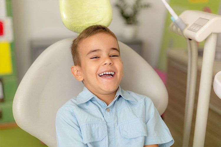 Young boy smiling