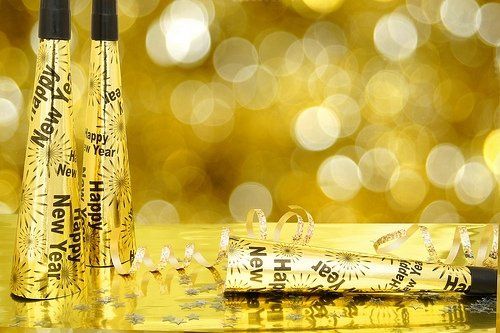 happy new years golden background