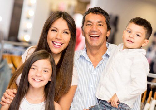 family smiling