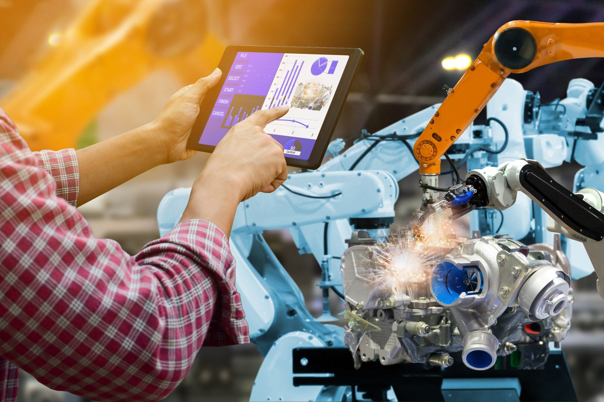 engineer touch screen control image
