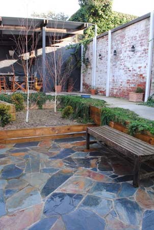 mixed outdoor stone flooring