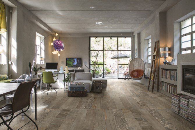 inviting space with modern tiling