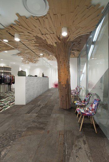 tree made out of tiling