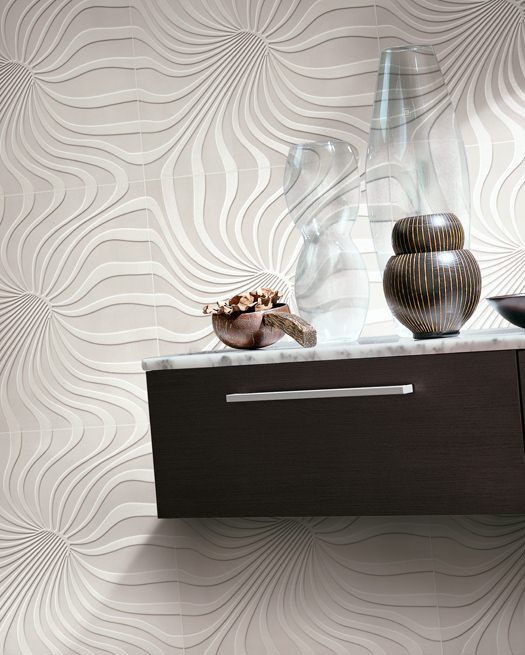 close up of textured wall tile