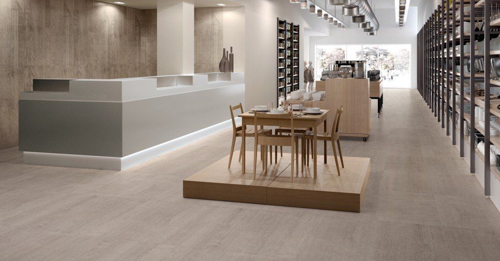 modern commercial space with tables