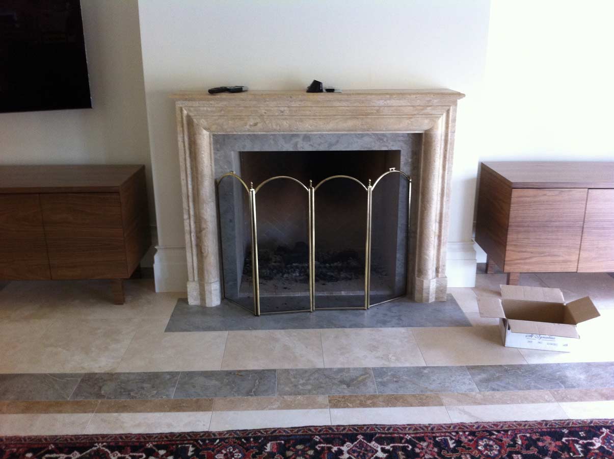 fireplace tiling