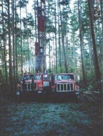 Filtration Service — Drilling Trucks In Front View in Bow,WA Filtration Service — Drilling Trucks In Front View in Bow,WA
