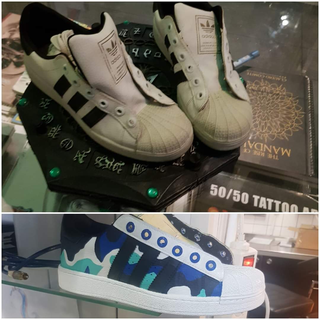 custom made schoenen adidas van oud naar nieuw