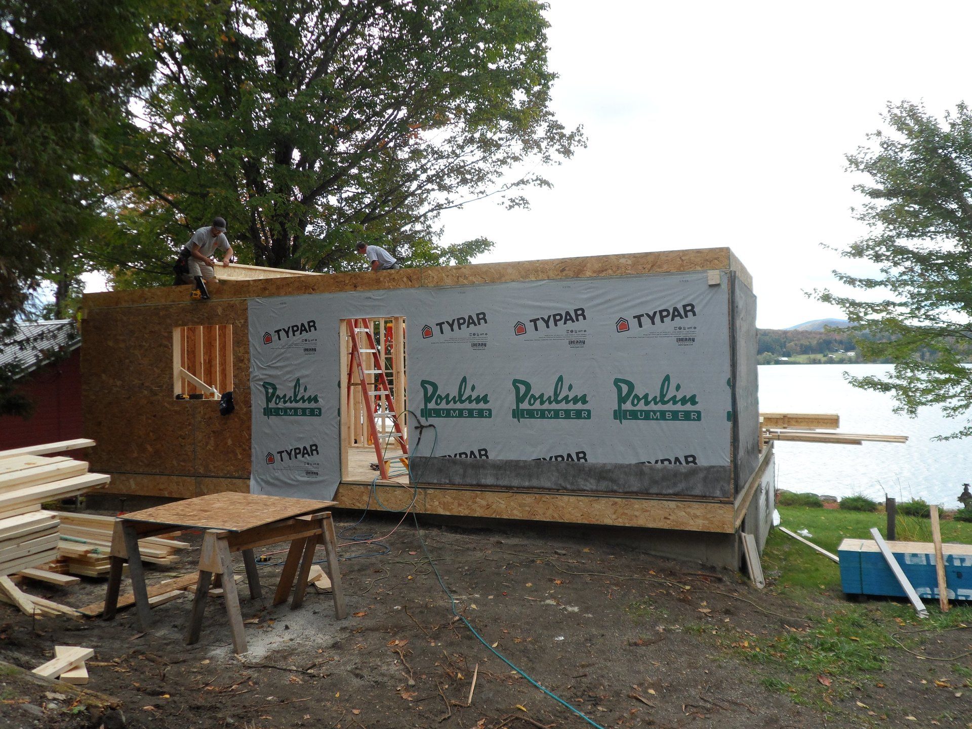 A building is being built with perkins insulation