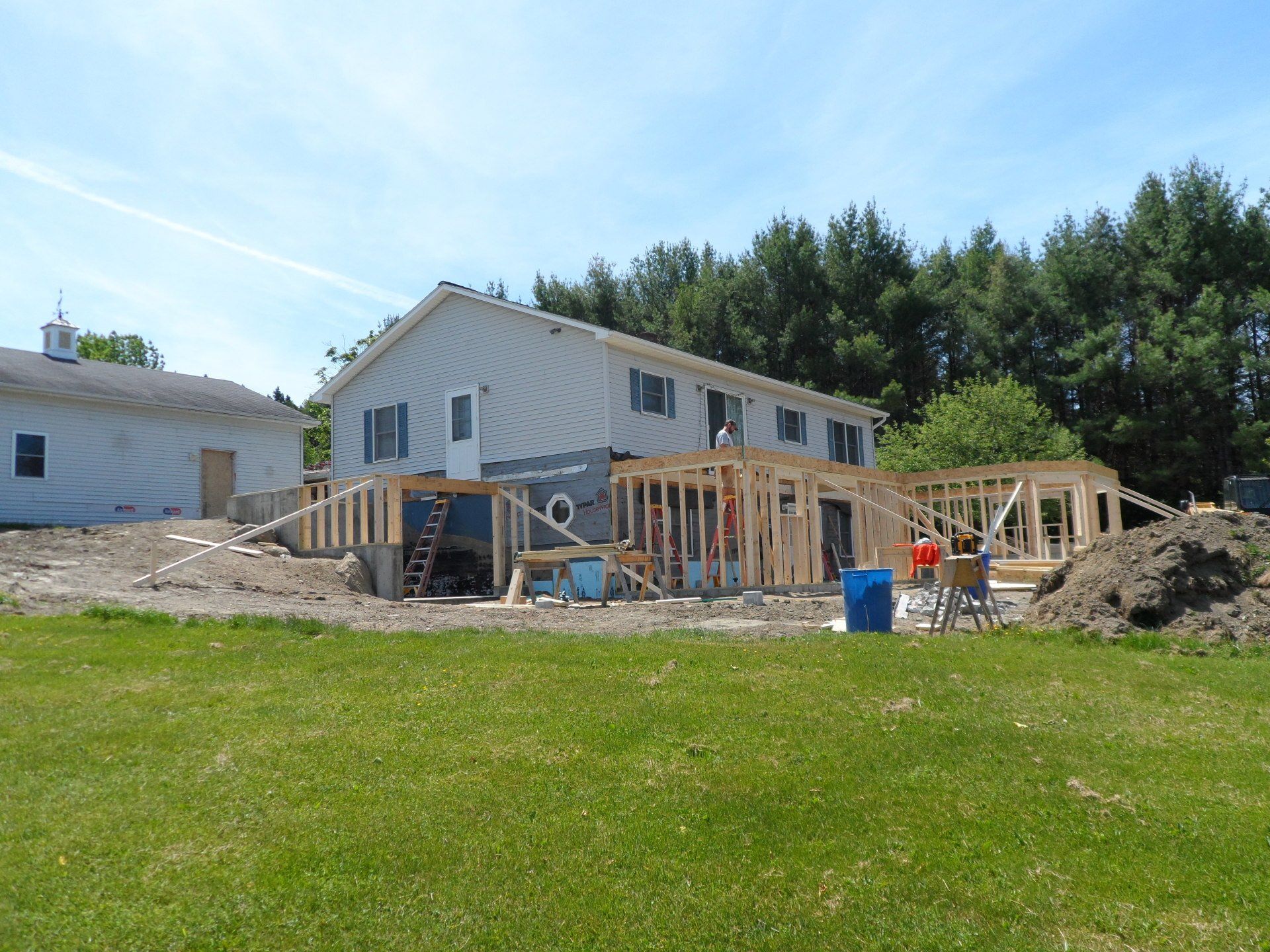 Home addition built by Tanguay Homes in Newport, VT.
