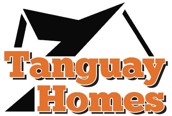 Tanguay Homes Building Contractor in Newport, Vermont A tanguay homes logo with a black roof