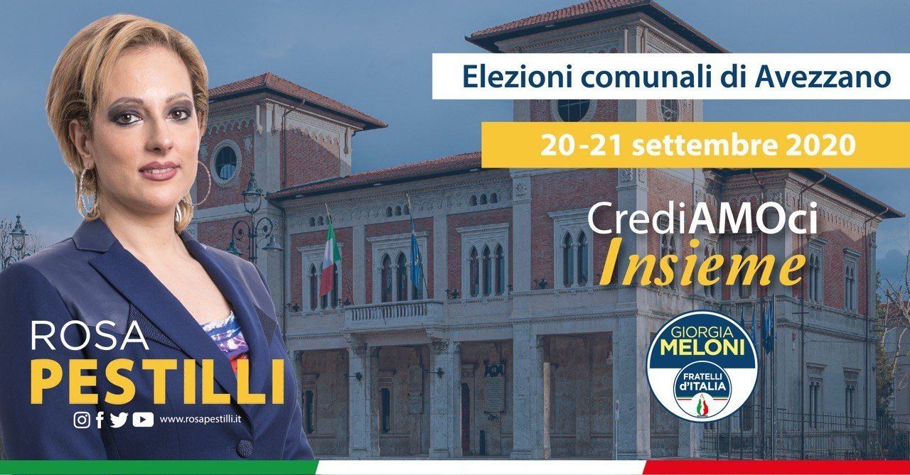 Rosa Pestilli elezioni Avezzano 20 e 21 settembre 2020