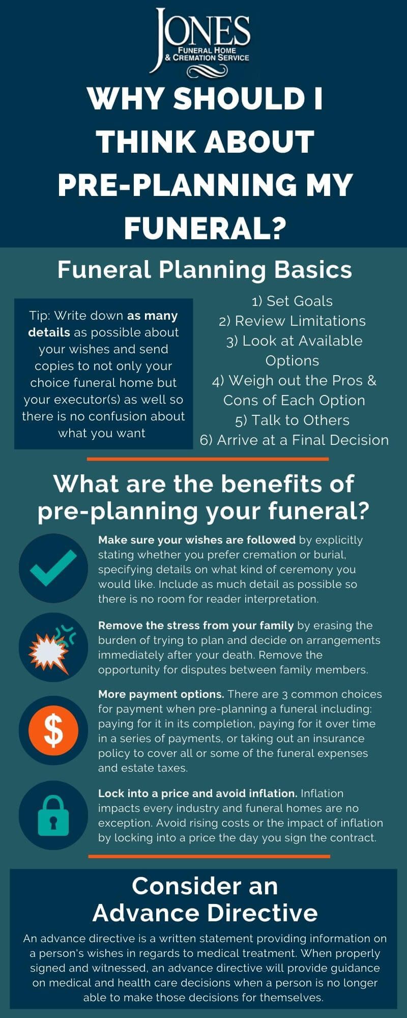 Funeral Arrangements Why Should I Think About Pre-Planning My Funeral Infographic