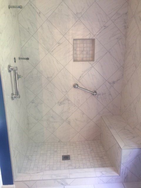 Porcelain Shower Room — Concord, NC — Gray’s Flooring and Custom Showers