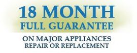 18 Month Full Guarantee — Kalamazoo, MI — Ted's Appliance 18 Month Full Guarantee — Kalamazoo, MI — Ted's Appliance