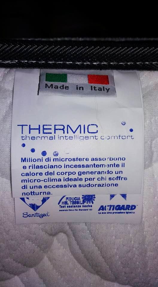 etichetta di un materasso