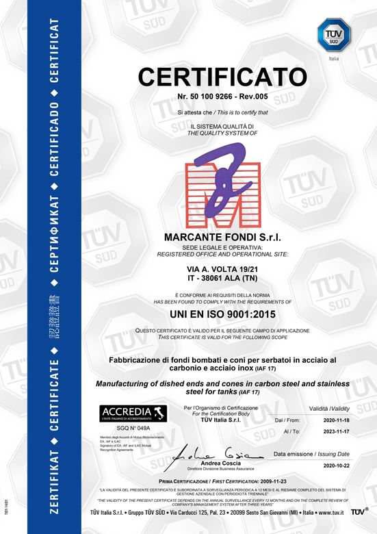CERTIFICATO-ISO CERTIFICATO-ISO