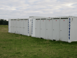White Shower Blocks — Sam’s Waste Management & Hire in Dubbo, NSW White Shower Blocks — Sam’s Waste Management & Hire in Dubbo, NSW