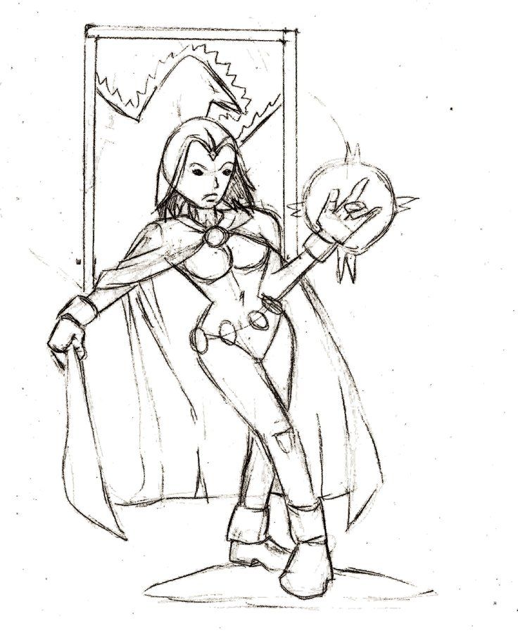 Raven pencil sketch by Steve Myers