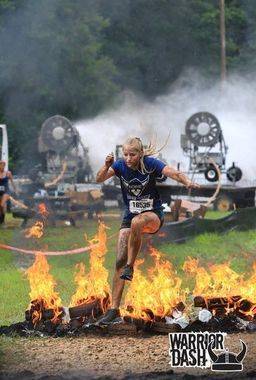 Kimberlee's oldest daughter competing in the warrior dash