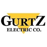 The logo for gurtz electric co. is yellow and black.