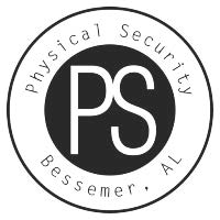 A black and white logo for physical security bessemer , al.