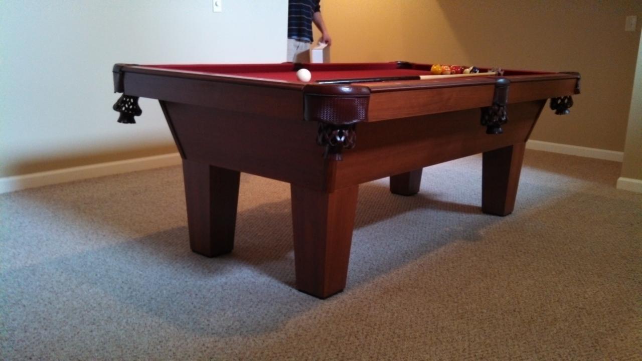 Billiard Table With Red Top Cover — Liverpool, NY — CoolWaters Pool & Spa