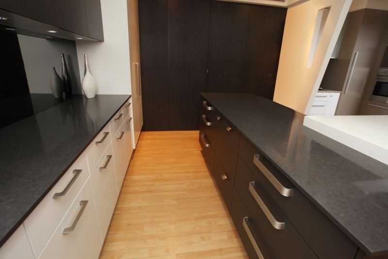 2 Pac White Satin and Wilsonart Slate Grey — Cabinet Makers in Kunda Park, QLD