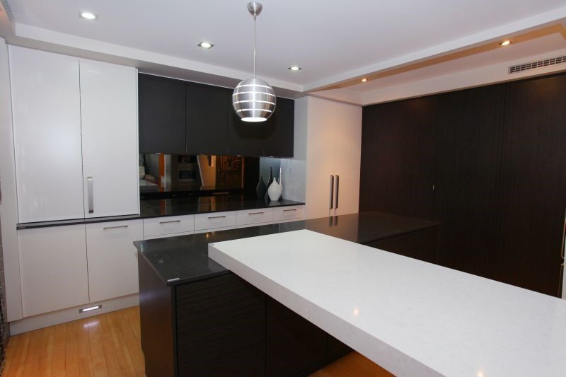 Marble Arabescato Bianco with 40mm Edge Benchtop — Cabinet Makers in Kunda Park, QLD