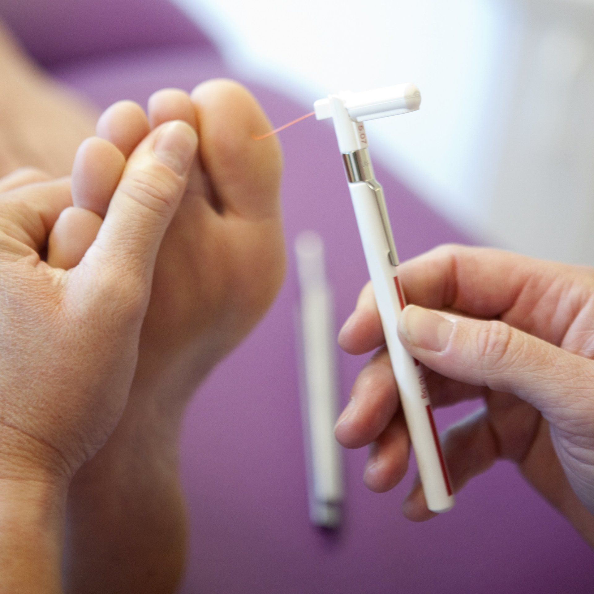 Medisch pedicure kan gevoelsverlies meten in voeten