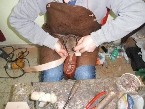 procedura per la realizzazione di una scarpa