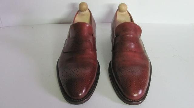 scarpe da cerimonia in pelle rossa per uomo