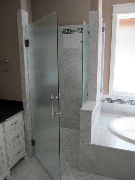 Bathroom Glass Door — Addison, TX — Barco Mirror And Glass