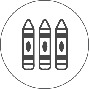 Icon - Crayons depicting Education and Learning