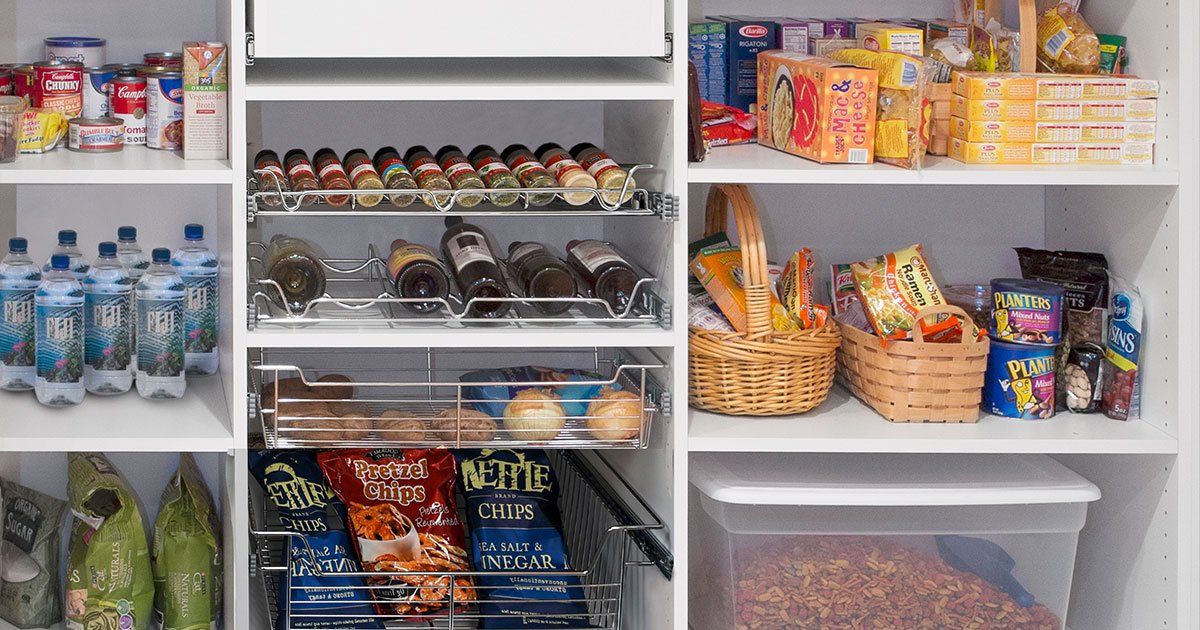 White Color Custom Kitchen Pantry Shelving