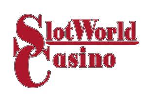 SlotWorld Casino logo in red and white with 