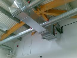 Overhead ductwork installation