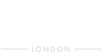 Hughes Estates UK property management logo in white
